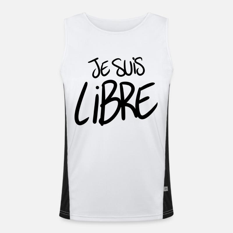 je suis libre Débardeur respirant contrasté Homme 