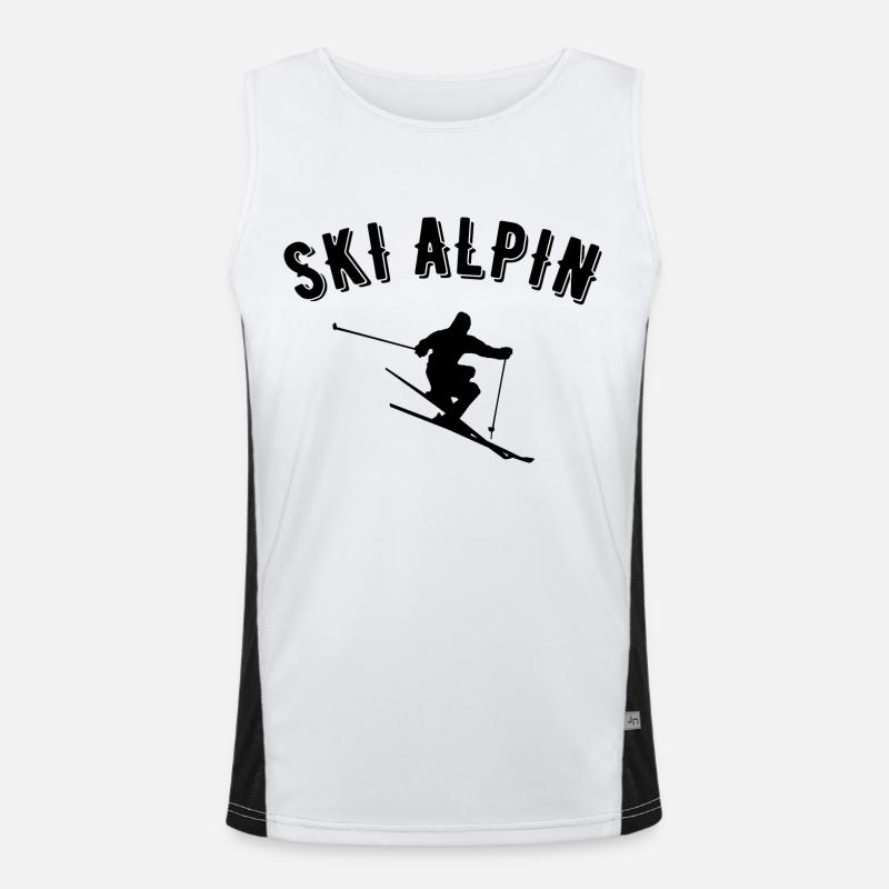 Ski Alpin Funktionelles Kontrast-Tank Top für Männer 