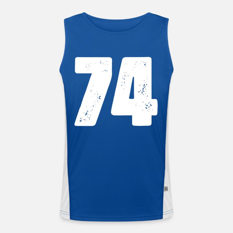 74 Number jersey Men's Functional Contrast Tank Top 