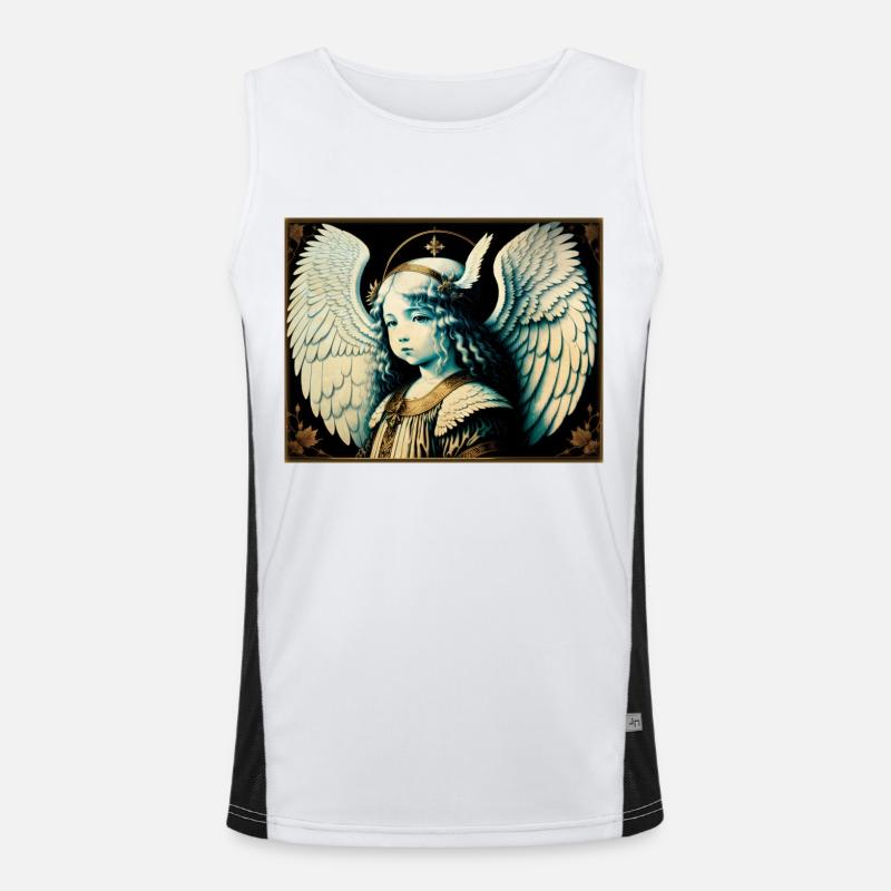 Kleiner Engel Funktionelles Kontrast-Tank Top für Männer 