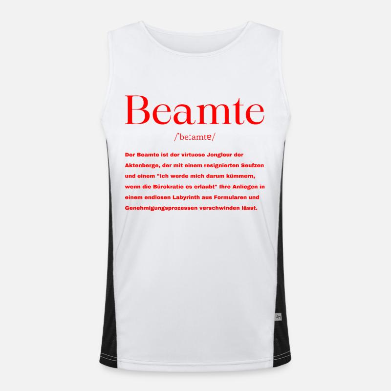 Beamte Definition Funktionelles Kontrast-Tank Top für Männer 
