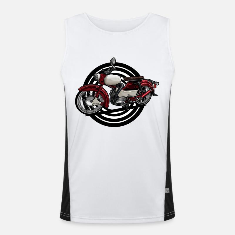 Spatz (rot) // Illustration Funktionelles Kontrast-Tank Top für Männer 