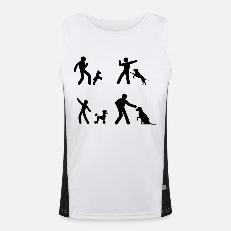Dancing Dance Music - Men's Functional Contrast Tank Top  - white/black