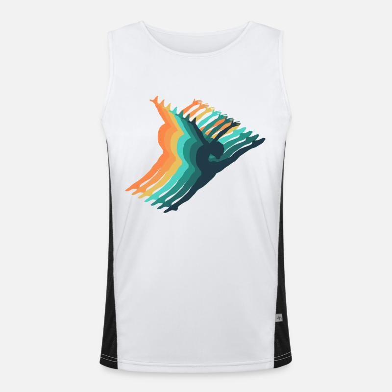 Retro Gymnastics Men's Functional Contrast Tank Top 
