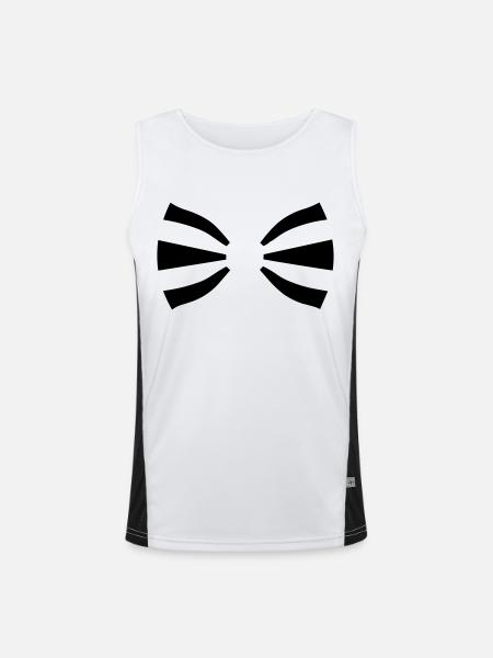 Binden - Funktionelles Kontrast-Tank Top für Männer - Weiß/Schwarz