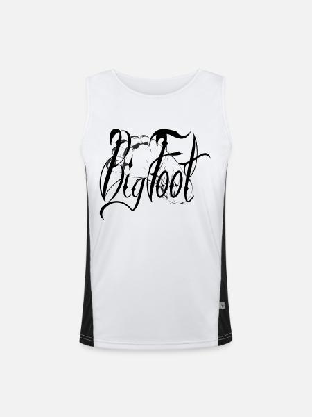 BIGFOOT - Men's Functional Contrast Tank Top  - white/black
