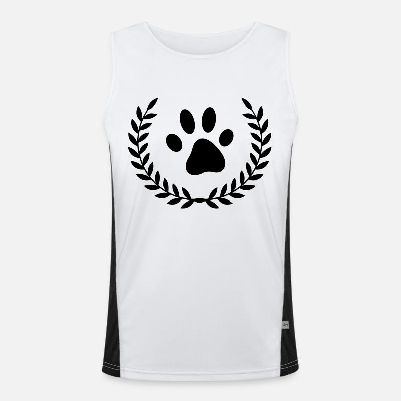 kranz pfote Funktionelles Kontrast-Tank Top für Männer 