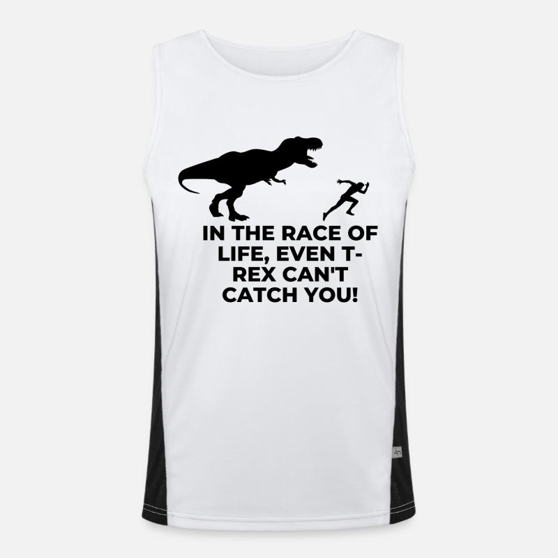 entkommt dem T-Rex Funktionelles Kontrast-Tank Top für Männer 