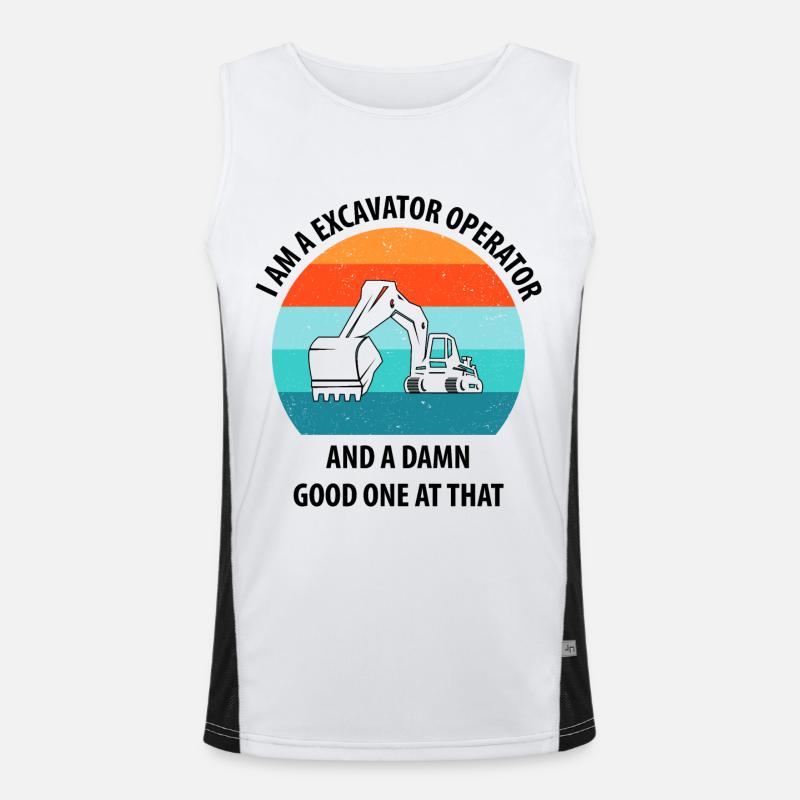 Bagger Baggerfahrer Baggerwagen Funktionelles Kontrast-Tank Top für Männer 