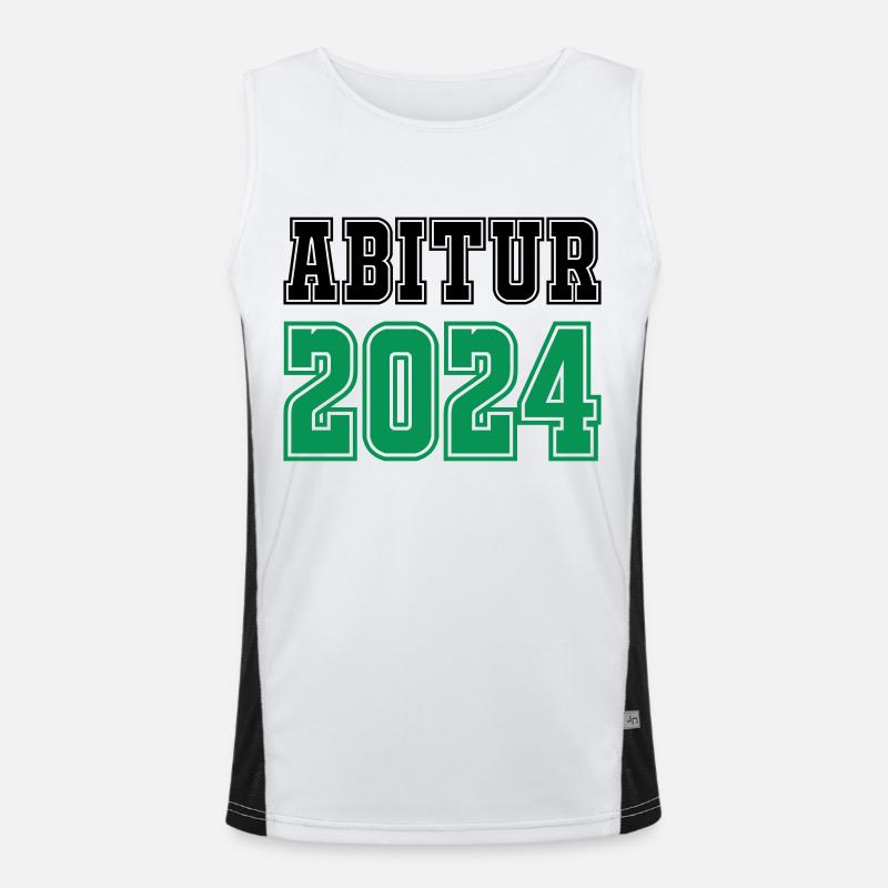 abitur 2024 Funktionelles Kontrast-Tank Top für Männer 