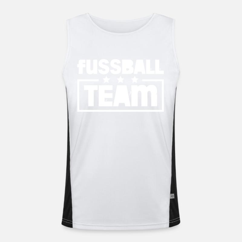 Fussball Team Mannschaft Bunt Funktionelles Kontrast-Tank Top für Männer 
