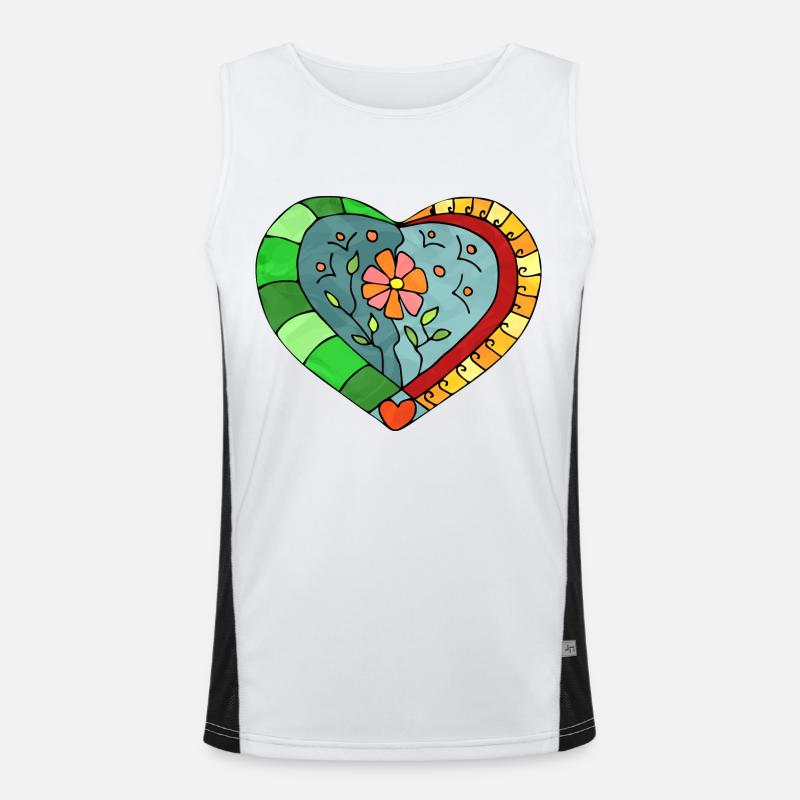 Heart Men's Functional Contrast Tank Top 