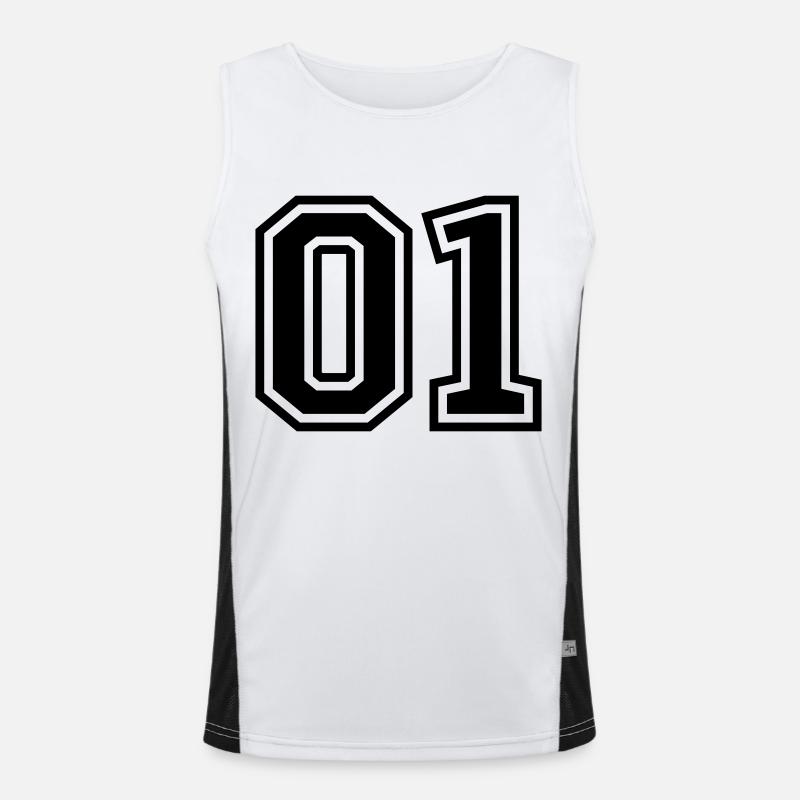 01 eins nummer Funktionelles Kontrast-Tank Top für Männer 