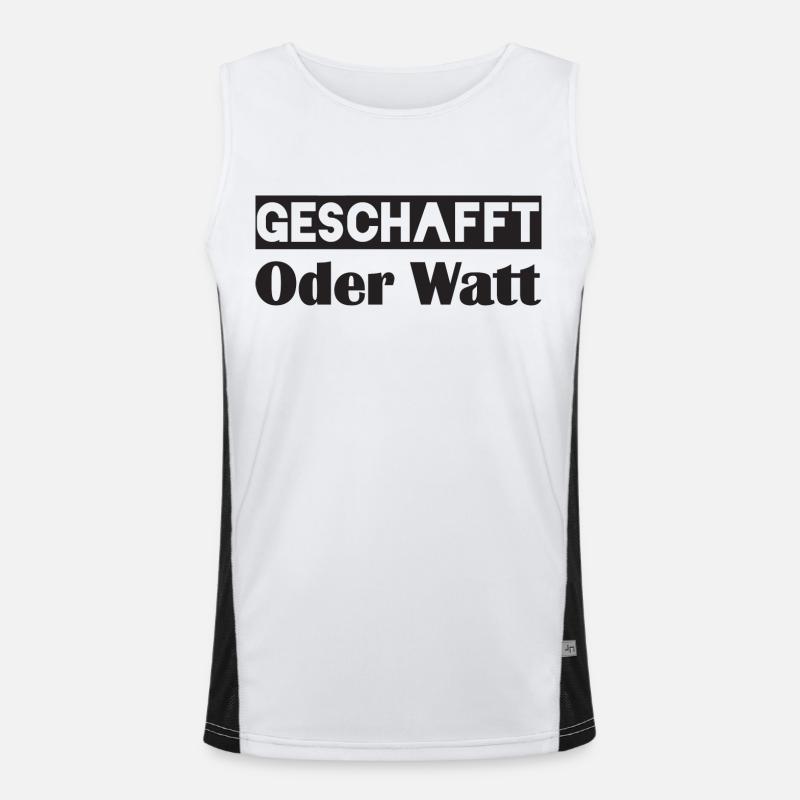 Motivation GESCHAFFT Oder Watt Funktionelles Kontrast-Tank Top für Männer 