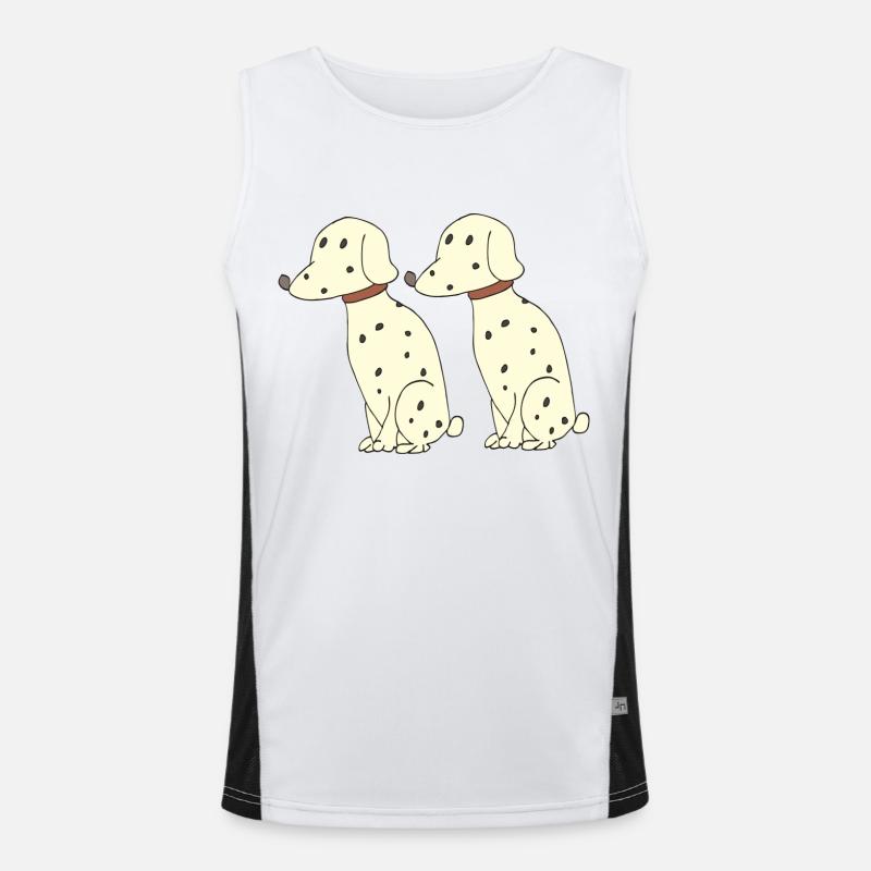 Dalmatian double Men's Functional Contrast Tank Top 