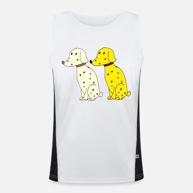 Dalmatian double Men's Functional Contrast Tank Top 