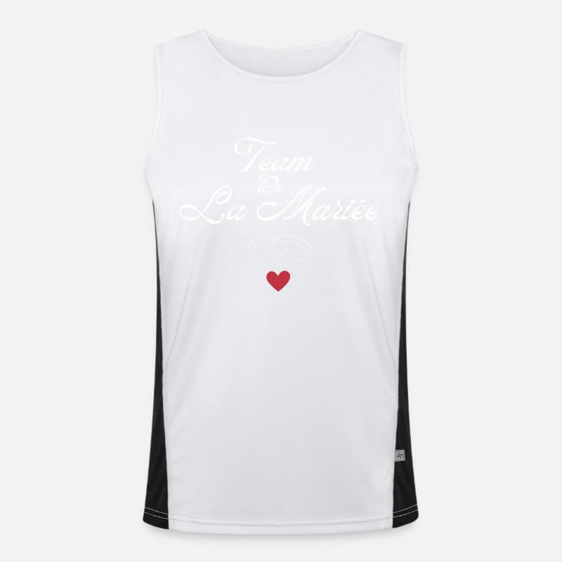 Bride Team - Bride Team - Men's Functional Contrast Tank Top  - white/black