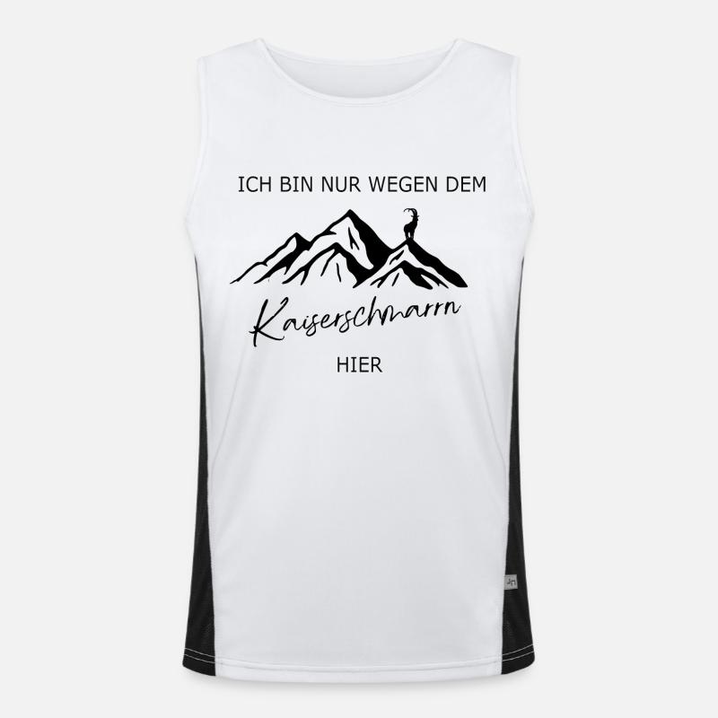 Je ne suis là que pour le Kaiserschmarrn Débardeur respirant contrasté Homme 