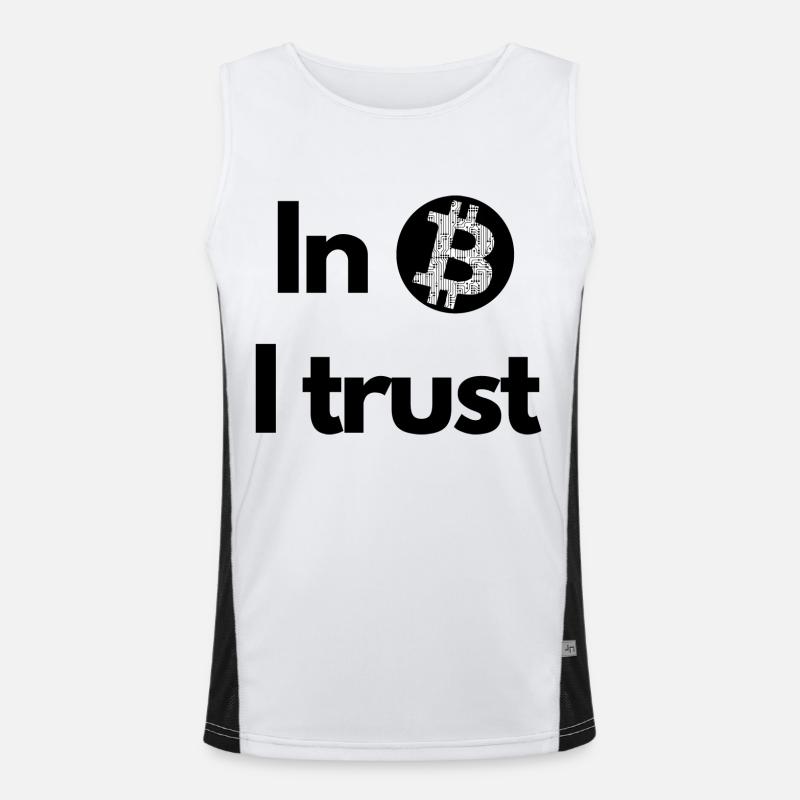 Crypto In Bitcoin we trust BTC Men's Functional Contrast Tank Top 