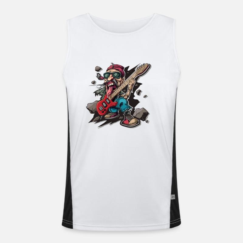 Rock - Rock and Roll Funktionelles Kontrast-Tank Top für Männer 