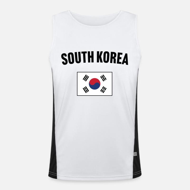 Drapeau de la Corée du Sud Débardeur respirant contrasté Homme 