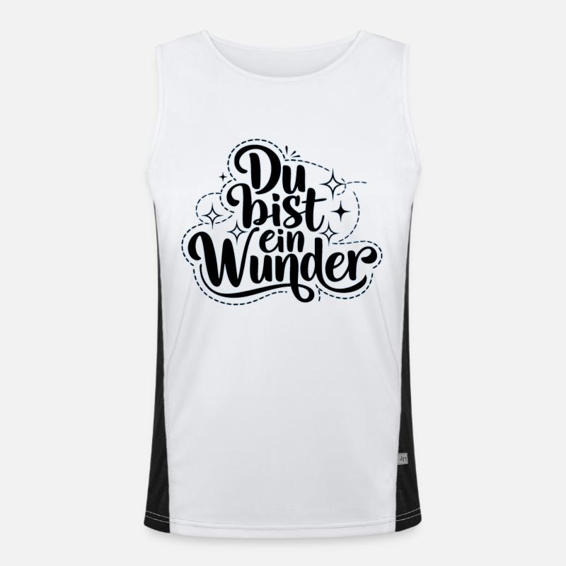 Du bist ein Wunder Funktionelles Kontrast-Tank Top für Männer 