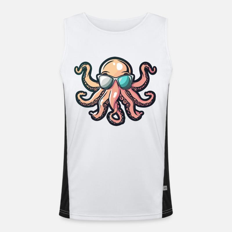 Oktopus Comic Cool Funktionelles Kontrast-Tank Top für Männer 