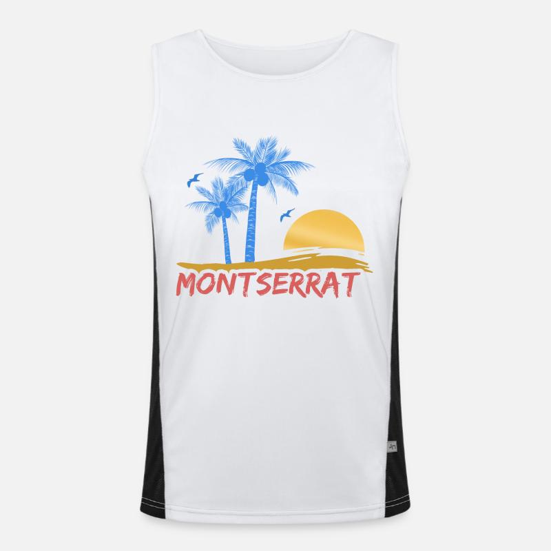 Strand Montserrat Funktionelles Kontrast-Tank Top für Männer 