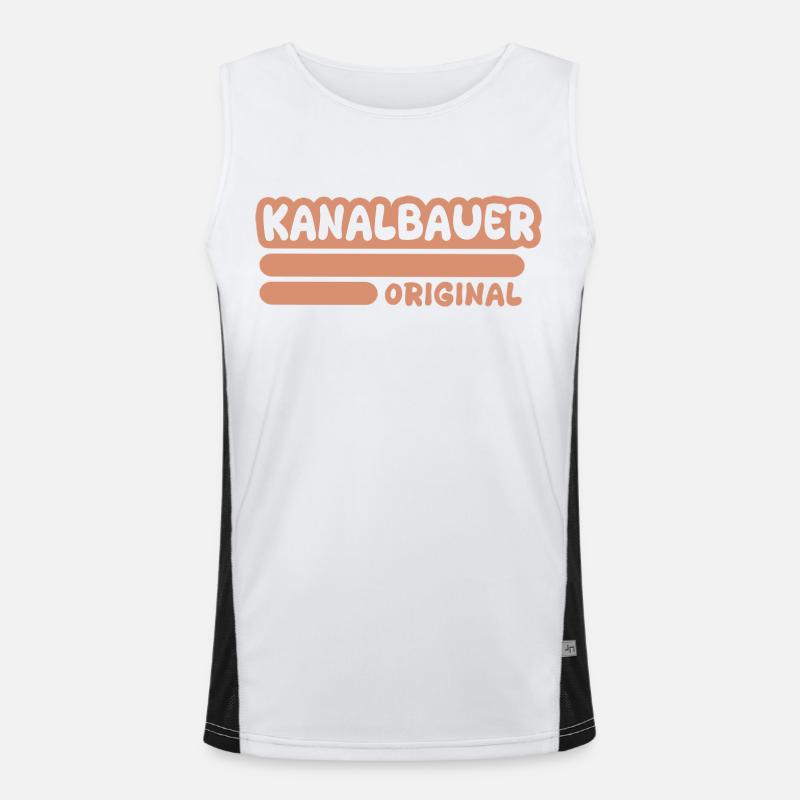Sewer builder as a profession Men's Functional Contrast Tank Top 