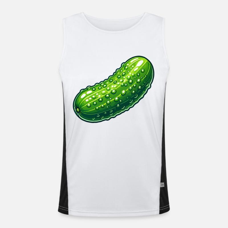 Curved pickle Men's Functional Contrast Tank Top 