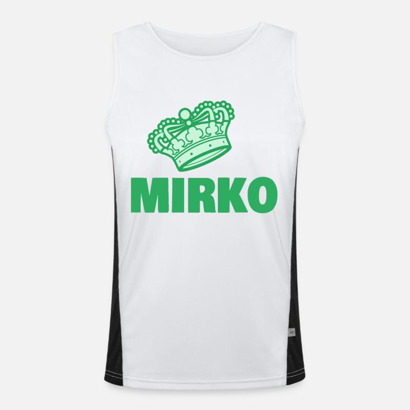 Mirko als Vorname Funktionelles Kontrast-Tank Top für Männer 