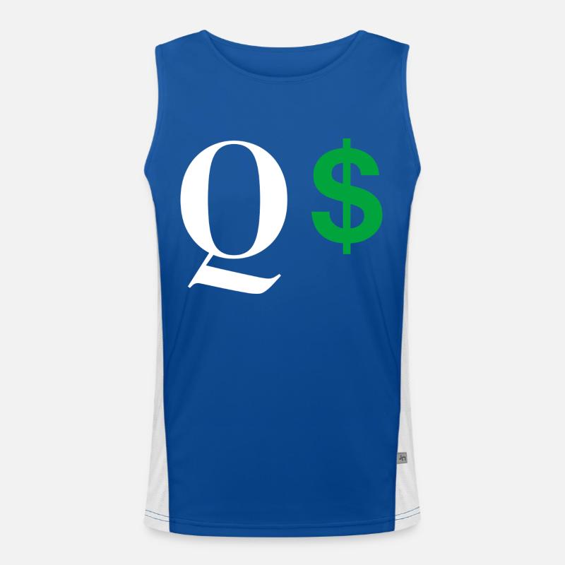 Buchstabe q dollar Funktionelles Kontrast-Tank Top für Männer 