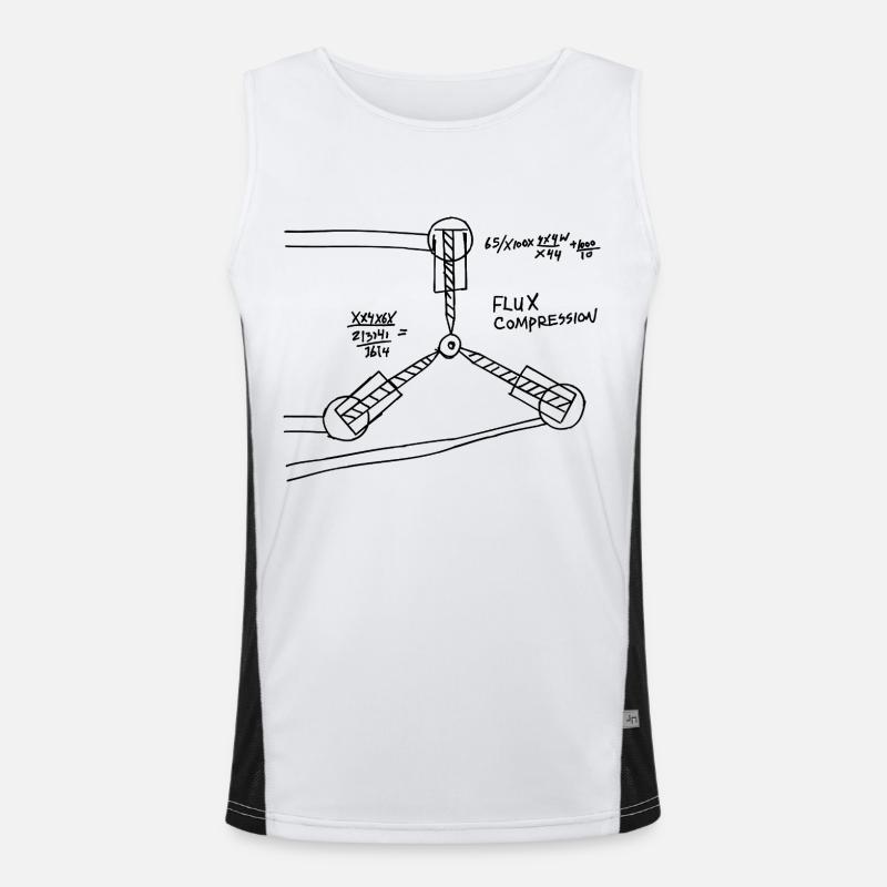 Flux Compression - Men's Functional Contrast Tank Top  - white/black