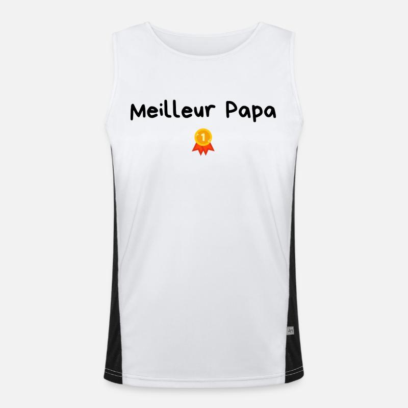 Best Papa - Papa Geschenkidee Funktionelles Kontrast-Tank Top für Männer 
