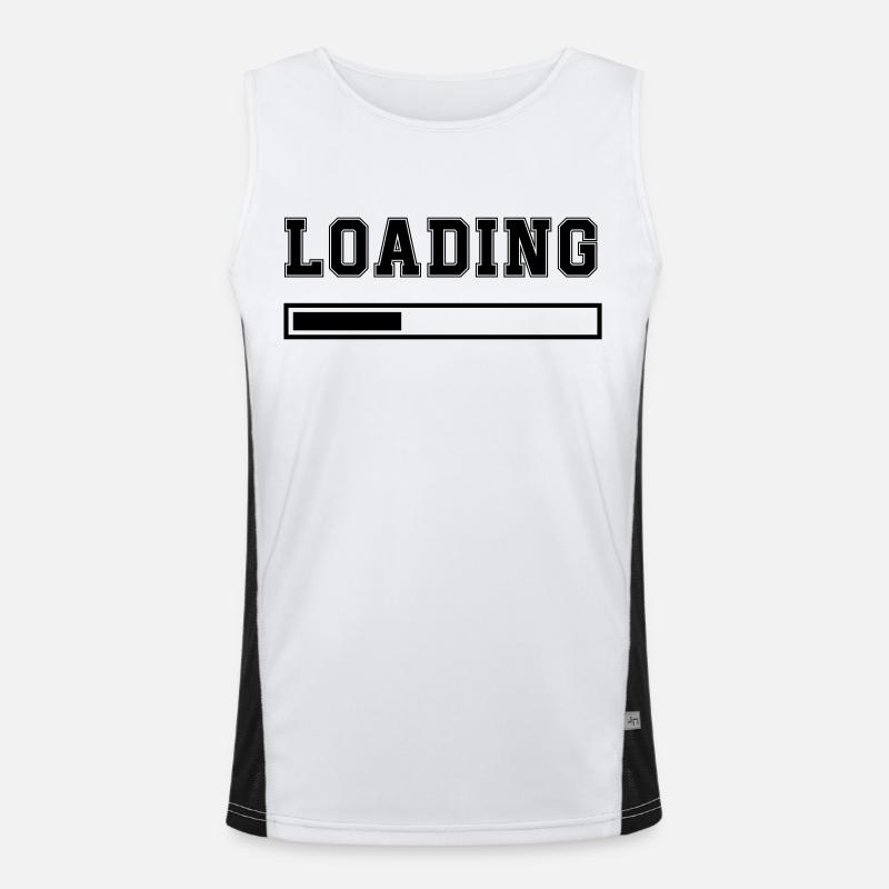 Loading - Men's Functional Contrast Tank Top  - white/black