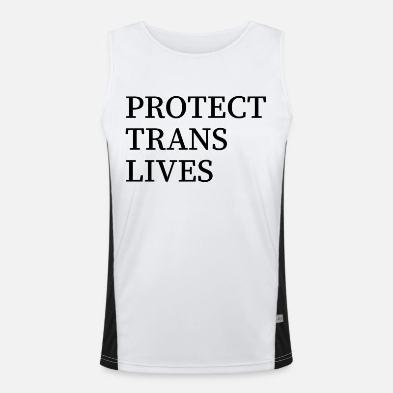 Protéger les vies trans Débardeur respirant contrasté Homme 