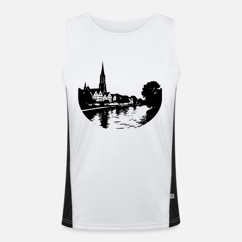 Danube à Ulm Débardeur respirant contrasté Homme 