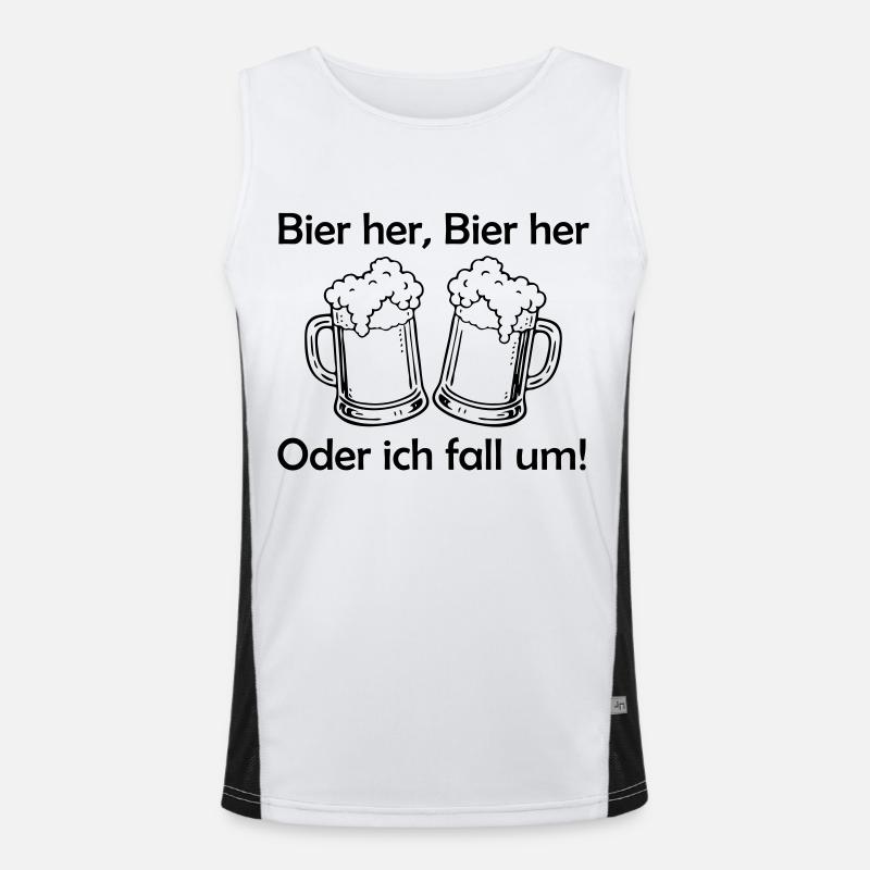 Bees here, Bees here - oder ich fall um! Men's Functional Contrast Tank Top 