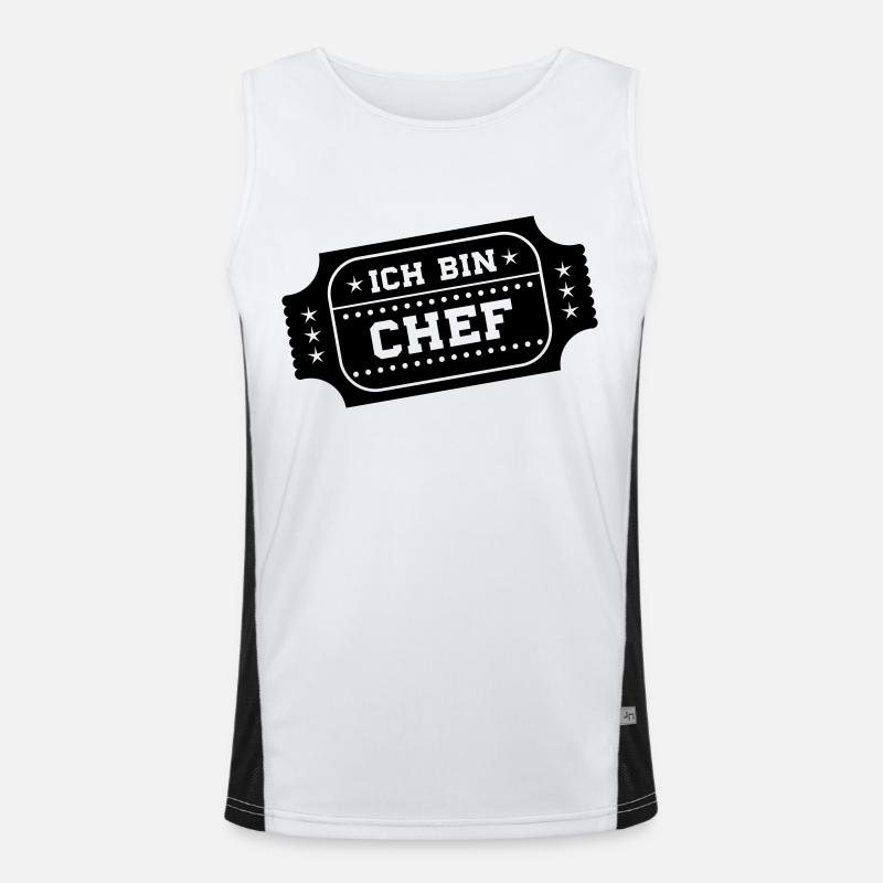 ich bin chef Funktionelles Kontrast-Tank Top für Männer 