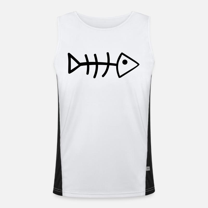 fischgraete Funktionelles Kontrast-Tank Top für Männer 