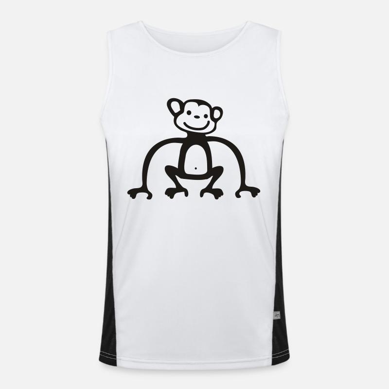Äffchen Funktionelles Kontrast-Tank Top für Männer 