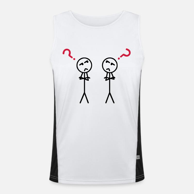 Questionmarks Funktionelles Kontrast-Tank Top für Männer 