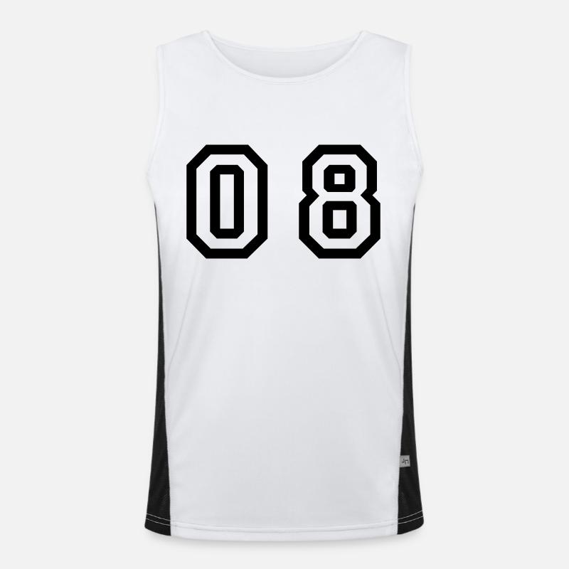Nummer - 08 - null acht Funktionelles Kontrast-Tank Top für Männer 