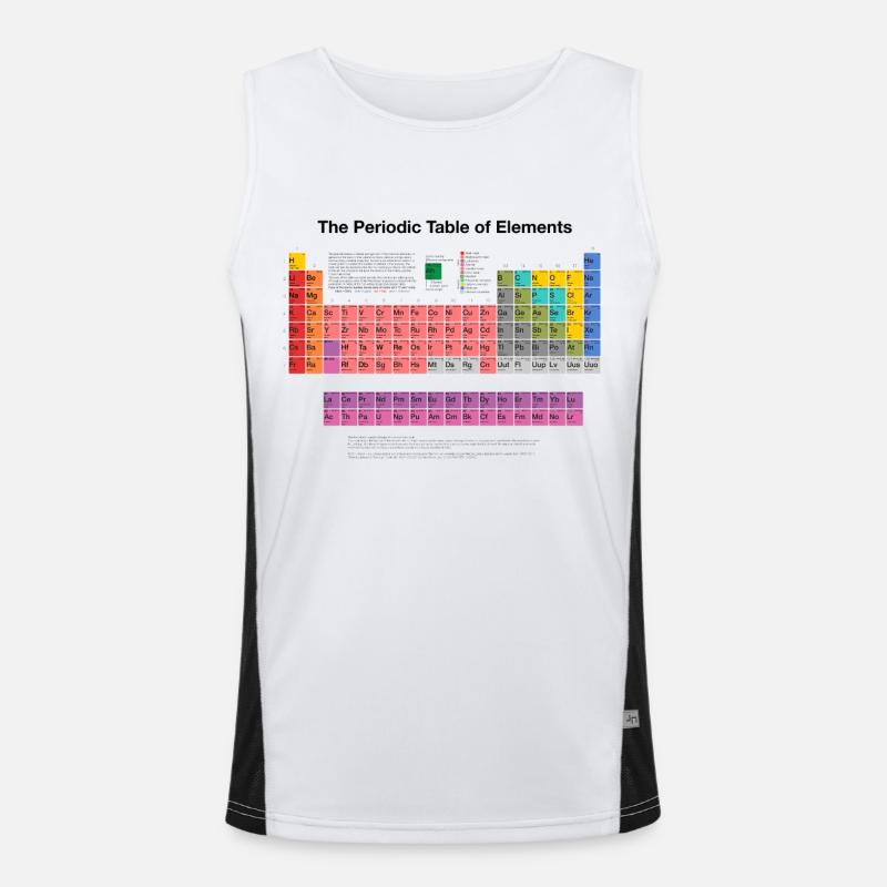 Periodensystem der Elemente (PSE) Funktionelles Kontrast-Tank Top für Männer 