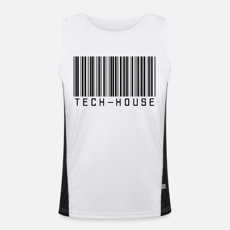 Barcode Tech House Funktionelles Kontrast-Tank Top für Männer 