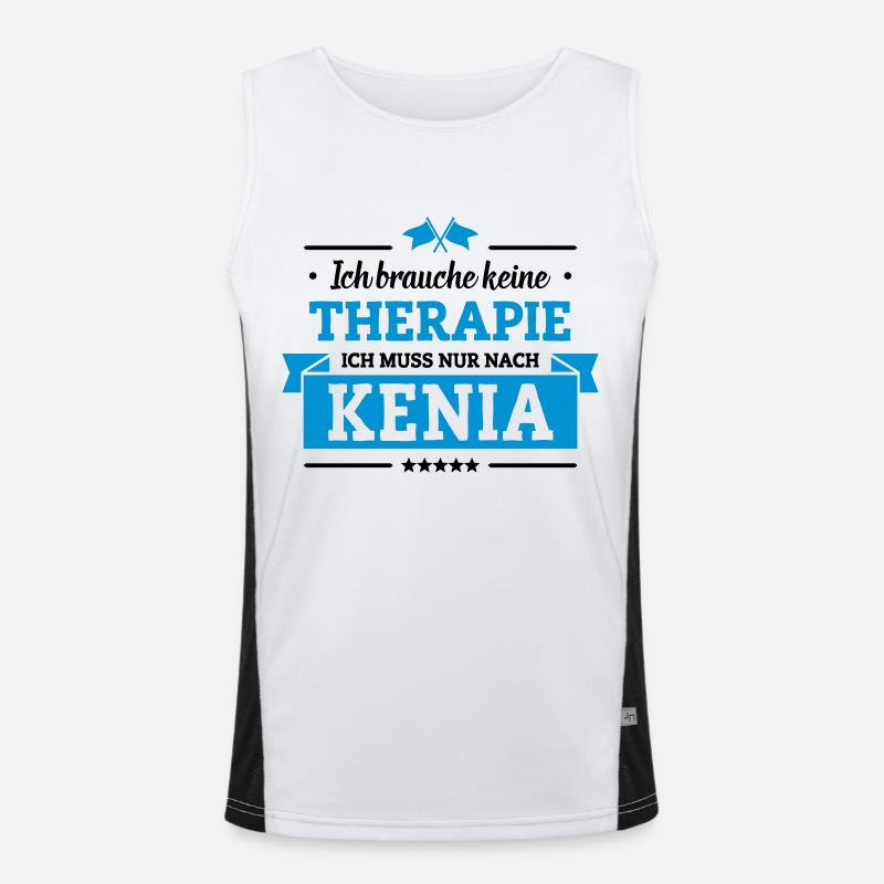 Nur nach Kenia Funktionelles Kontrast-Tank Top für Männer 