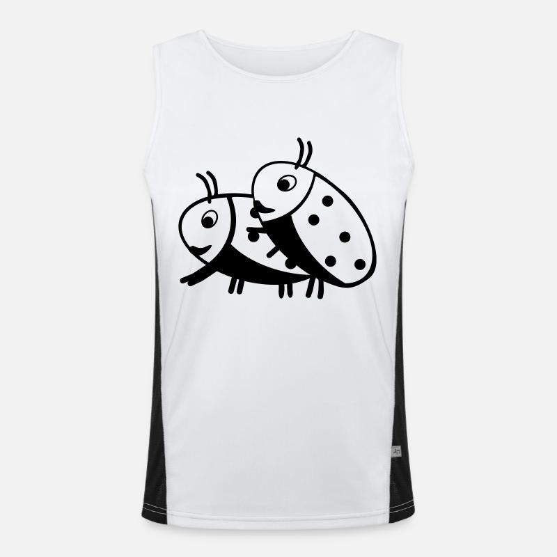 Marienkäfer Funktionelles Kontrast-Tank Top für Männer 