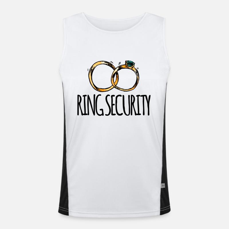 Wedding / Marriage: Ring Security Men's Functional Contrast Tank Top 