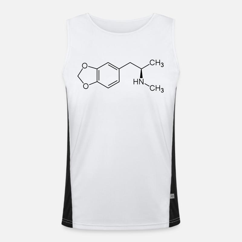 MDMA Molecule - Men's Functional Contrast Tank Top  - white/black