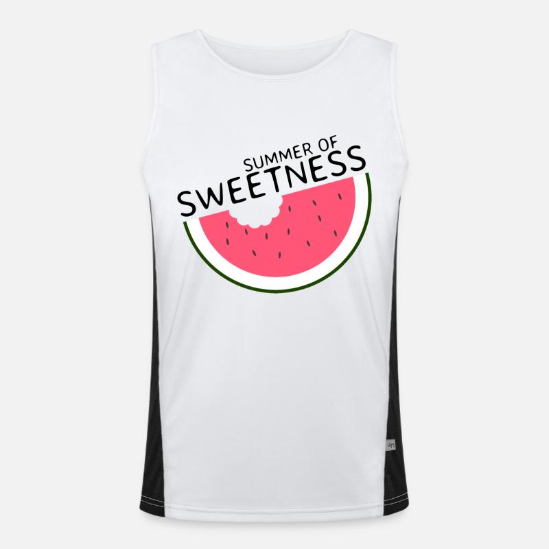 Été de douceur / melon d'eau / d'été T-shirt Débardeur respirant contrasté Homme 